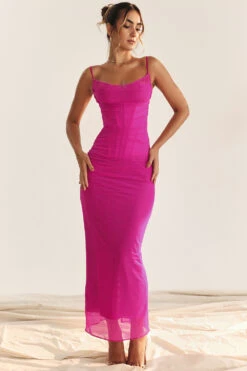 Fuchsia Maxi Dress -Traumhafte Kleider 002069