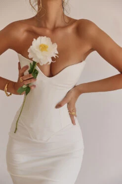 Ivory Strapless Corset Dress -Traumhafte Kleider 002601