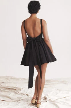 Black Bow Mini Dress -Traumhafte Kleider 003886