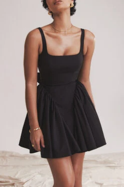 Black Bow Mini Dress -Traumhafte Kleider 003906
