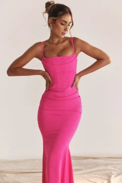 Hot Pink Corset Maxi Dress 21 Hot Pink Corset Maxi Dress -Traumhafte Kleider 004047