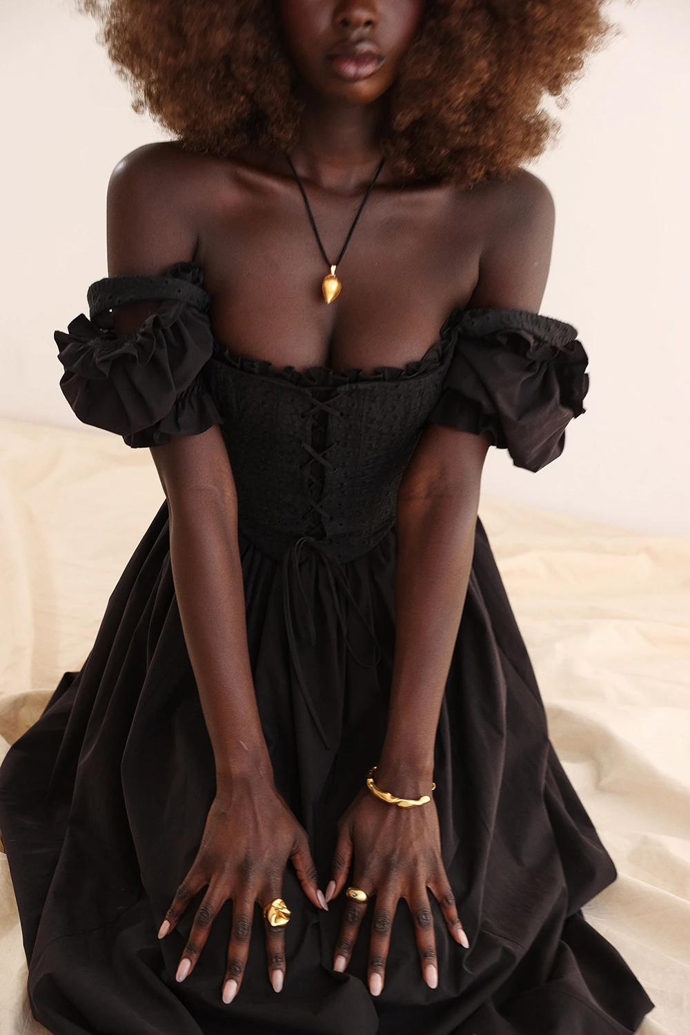 Black Puff Sleeve Midi Sundress 16 Black Puff Sleeve Midi Sundress – Bild 14