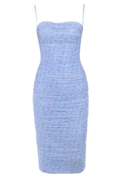 Blue Floral Ruched Midi Dress 31 Blue Floral Ruched Midi Dress -Traumhafte Kleider 1590813527 sirene light blue 01