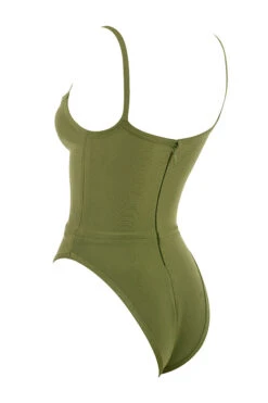 Olive Sweetheart Neckline Bandage Bodysuit -Traumhafte Kleider 1610526883 kamila olive 03