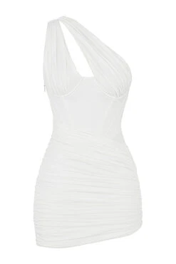 White Cut Out Mini Dress -Traumhafte Kleider 1617940517 sb7366 01