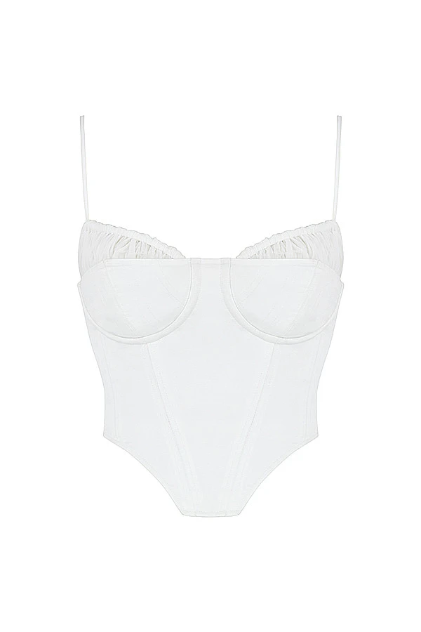 White Gathered Corset 13 White Gathered Corset – Bild 11
