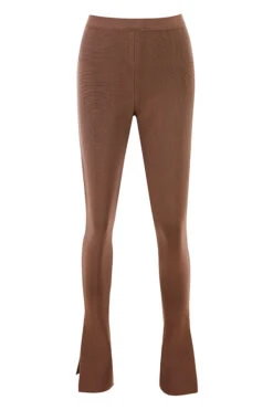 Chocolate High Waisted Bandage Trousers -Traumhafte Kleider 1619722373 gloriette brown 01