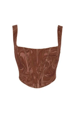 Swirl Print Mesh Corset -Traumhafte Kleider 1619972992 sb6864e 01