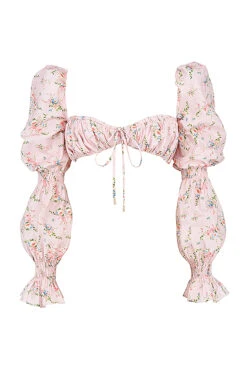 Pink Floral Shirred Bralette Top 17 Pink Floral Shirred Bralette Top -Traumhafte Kleider 1624169588 sb7433a 01