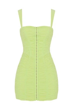 Lime Ruched Mesh Mini Dress 29 Lime Ruched Mesh Mini Dress -Traumhafte Kleider 1628046126 sb6830a 01
