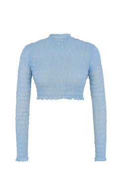 Mistress Rocks 'Delight' Powder Blue Shirred Crop Top -Traumhafte Kleider 1629341766 chr2660 01 copy