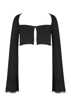 Black Cropped Cardigan -Traumhafte Kleider 1634192641 sb7823a 01