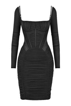 Black Gathered Corset Dress 27 Black Gathered Corset Dress -Traumhafte Kleider 1636185465 sb7519a 01