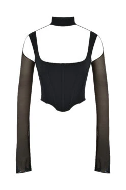 Black High Neck Corset -Traumhafte Kleider 1637305832 sb7808 01