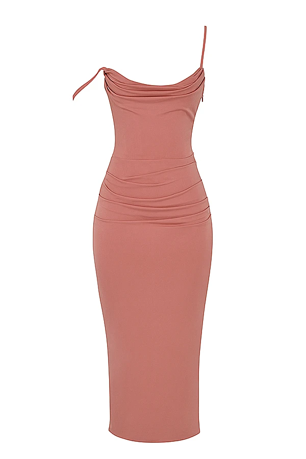 Rose Draped Corset Midi Dress 13 Rose Draped Corset Midi Dress – Bild 11
