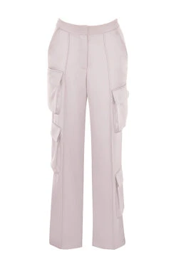 Crystal Satin Straight Leg Cargo Trousers -Traumhafte Kleider 1643168655 sb8062b 01
