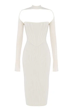 White Mesh Corset Midi Dress 35 White Mesh Corset Midi Dress -Traumhafte Kleider 1646122623 sb7848a 01