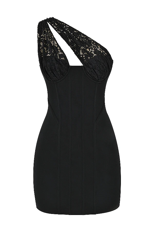 Black Lace Mini Dress 13 Black Lace Mini Dress – Bild 11
