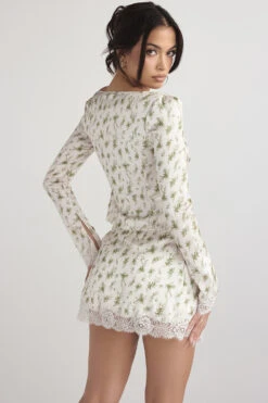 Garden Print Lace Trim Top -Traumhafte Kleider 1654245018 clarissanoemie 8