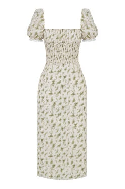 Garden Print Shirred Sundress -Traumhafte Kleider 1654478180 sb8547a 01