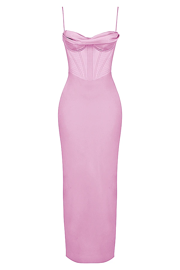 Pink Corset Maxi Dress 12 Pink Corset Maxi Dress – Bild 10