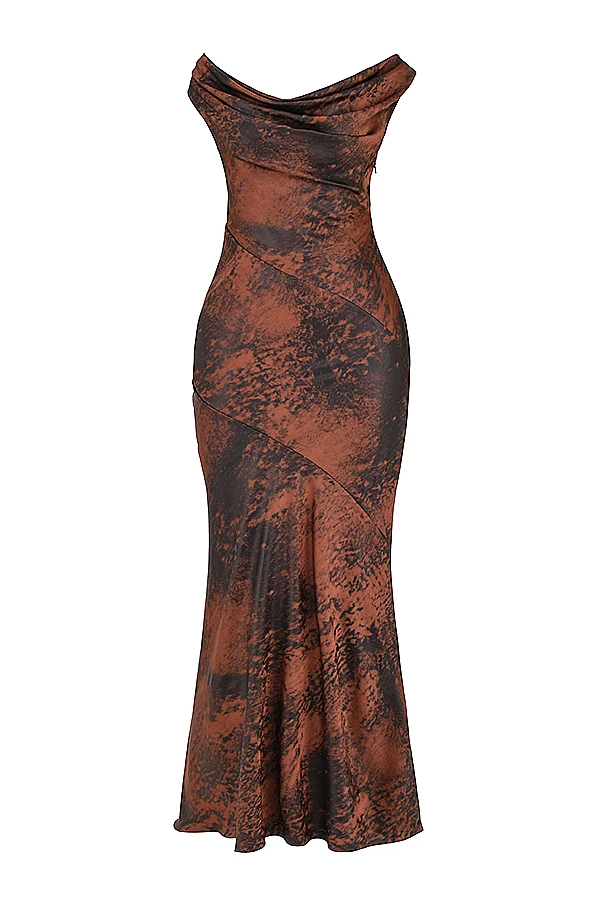 Antique Copper Bias Cut Maxi Dress 11 Antique Copper Bias Cut Maxi Dress – Bild 9