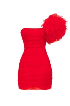 Scarlet Ruffle Sleeve Dress -Traumhafte Kleider 1667363186 sb8785 01a
