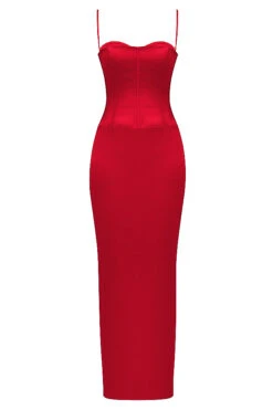 Red Satin Corset Maxi Dress -Traumhafte Kleider 1667365290 sb8792 01b