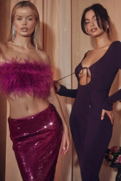 Grape Ribbed Knit Maxi Dress -Traumhafte Kleider 1669972413 shot 06 2998