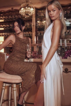 Ivory Thigh Slit Maxi Dress 34 Ivory Thigh Slit Maxi Dress -Traumhafte Kleider 1669973281 shot 02 0592