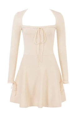 Cream Dainty Knit Mini Dress -Traumhafte Kleider 1673249625 caprice cream 01