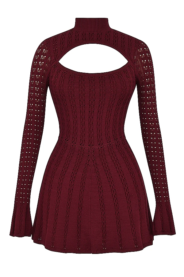 Wine Knit Corset Dress 15 Wine Knit Corset Dress – Bild 14