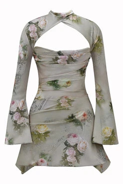 Vintage Floral Draped Corset Dress -Traumhafte Kleider 1676962611 sb8043d 01