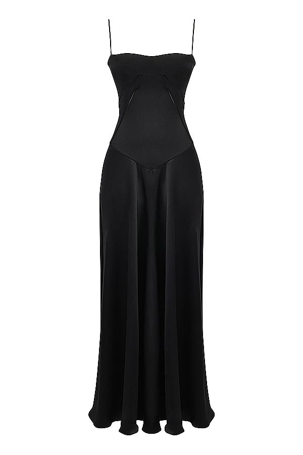Black Lace Up Maxi Dress 14 Black Lace Up Maxi Dress – Bild 12
