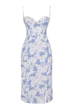 Blue Print Corset Midi Dress 27 Blue Print Corset Midi Dress -Traumhafte Kleider 1677568959 sb8407b 01