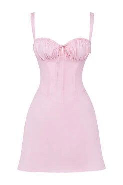 Baby Pink Corset Mini Dress -Traumhafte Kleider 1678173668 sb9068b 01