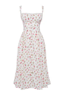 Rose Print Midi Sundress -Traumhafte Kleider 1678778592 sb9008 01