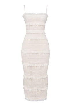 Ivory Sequin Pleat Maxi Dress -Traumhafte Kleider 1679888473 sb9012 01