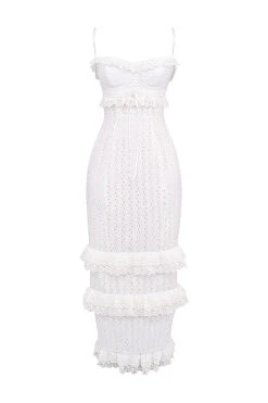 White Broderie Maxi Dress -Traumhafte Kleider 1682300300 sb8980 01