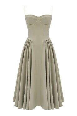 Taupe Corset Sun Dress -Traumhafte Kleider 1683707544 sb9109 01