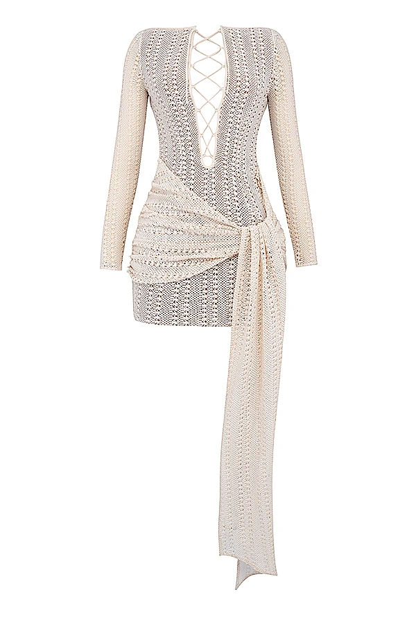 Natural Knit Lace Up Dress 18 Natural Knit Lace Up Dress – Bild 16