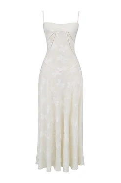 Vintage Cream Floral Lace Back Maxi Dress -Traumhafte Kleider 1689303672 sb8456a 01