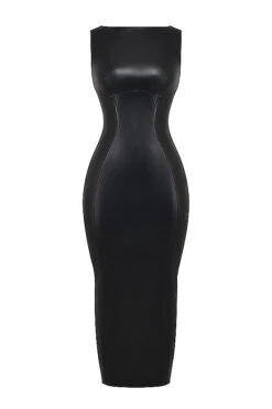 Black Vegan Leather Maxi Dress 21 Black Vegan Leather Maxi Dress -Traumhafte Kleider 1689561813 sb8915a 01