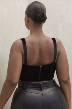 Black Velvet Cupped Corset Top -Traumhafte Kleider aayla 13