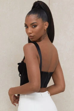 Black Velvet Cupped Corset Top -Traumhafte Kleider aayla 22