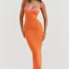 Flame Orange Maxi Dress -Traumhafte Kleider aiza 1 2