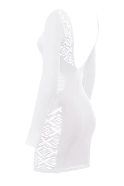 White Stretch Knit Mini Dress -Traumhafte Kleider alana white 03