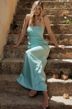 Jade Satin Strapless Maxi Dress -Traumhafte Kleider alettej23