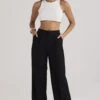Black Loose Fit Trousers -Traumhafte Kleider alivia 1