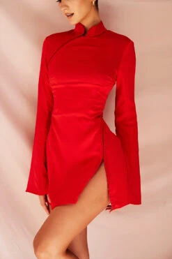 Scarlet Satin Mini Dress 25 Scarlet Satin Mini Dress -Traumhafte Kleider alyssa s44